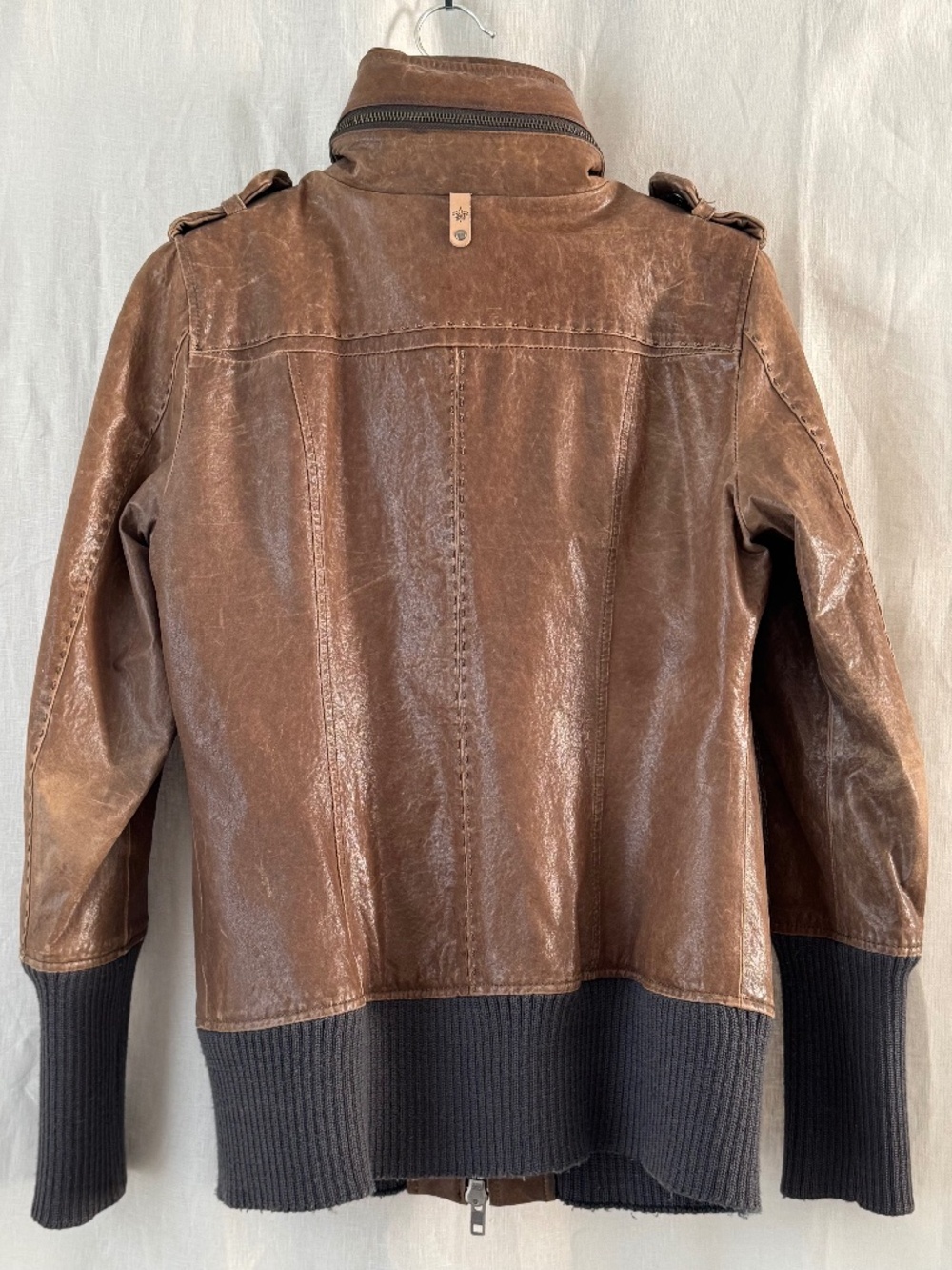 Vintage Mackage x Aritzia Cognac Leather Jacket Size Large